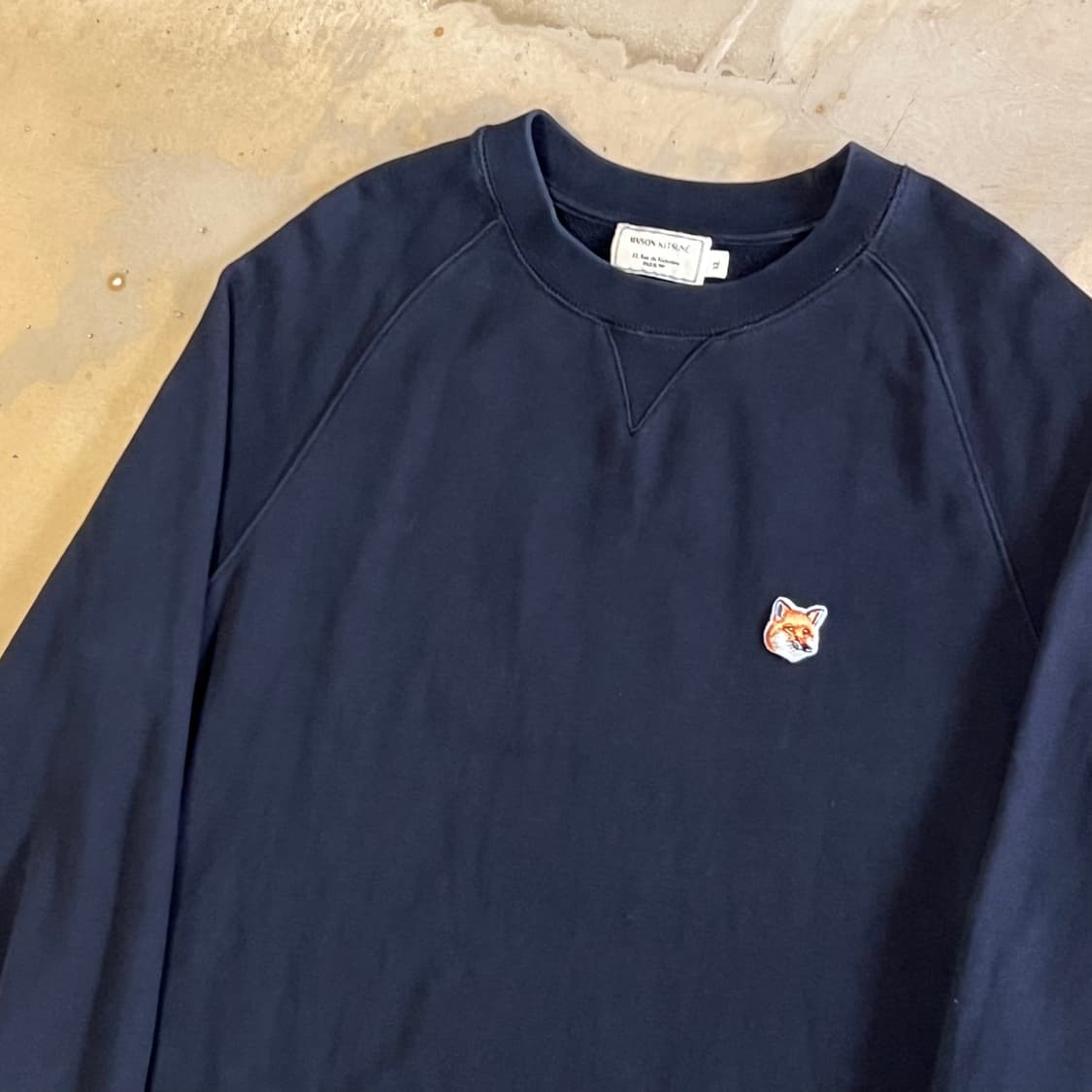 XL 메종키츠네 블랙 폭스헤드 맨투맨 상품이미지1