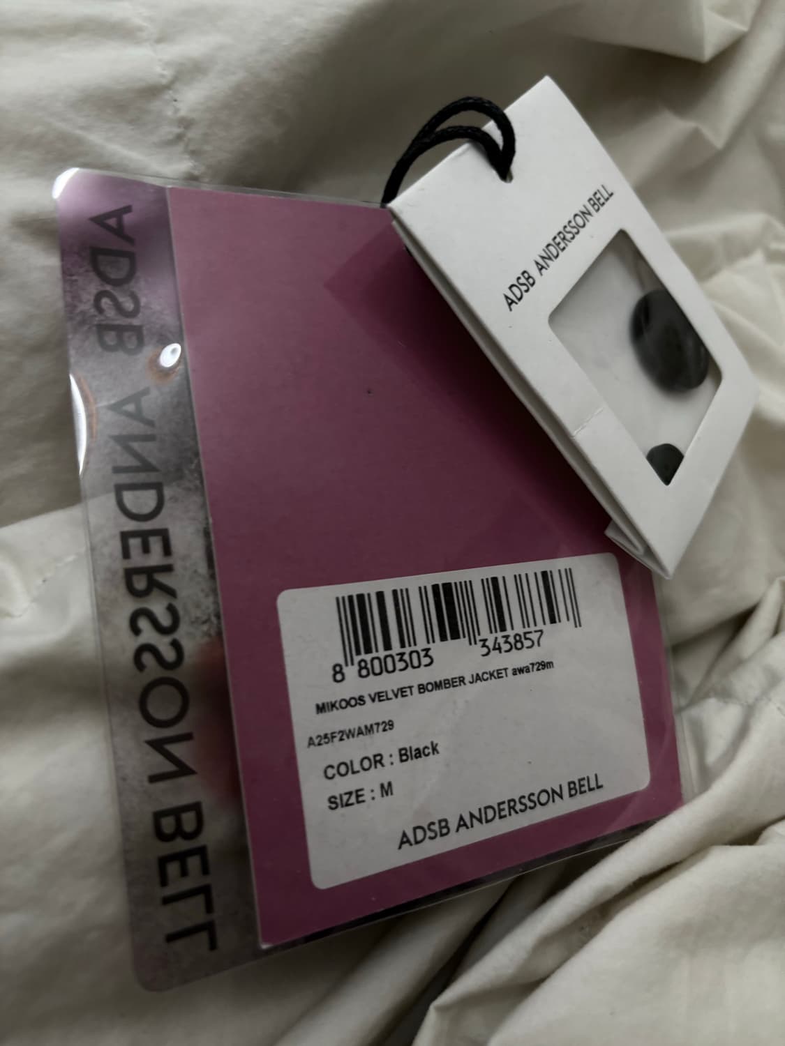 엔더슨벨 미쿠스 벨벳 봄버 자켓 m(백화점구매 텍포함) 상품이미지2