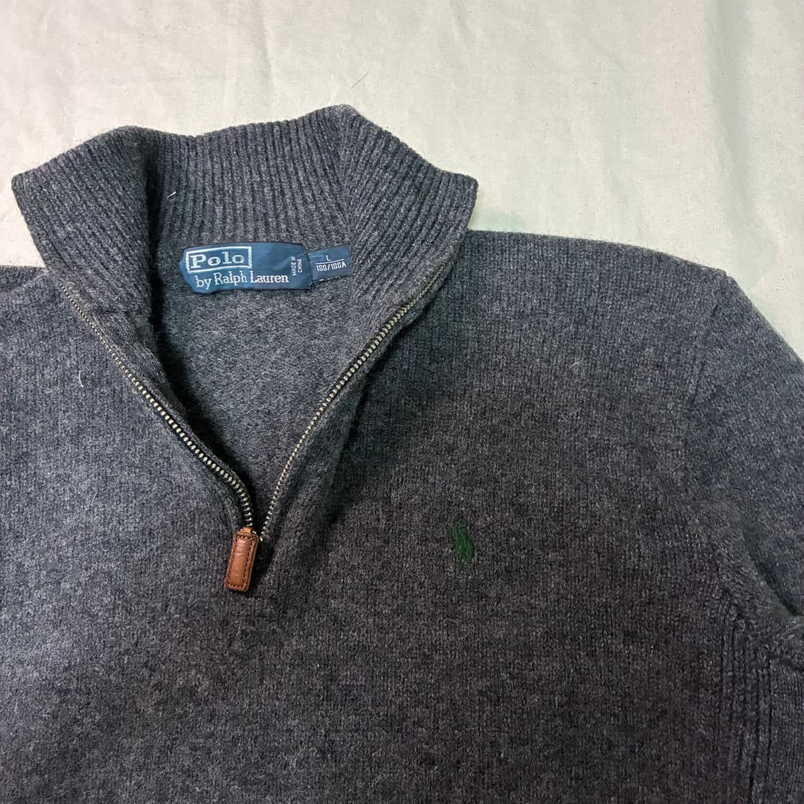 폴로 랄프로렌 차콜 반집업 니트 상품이미지4