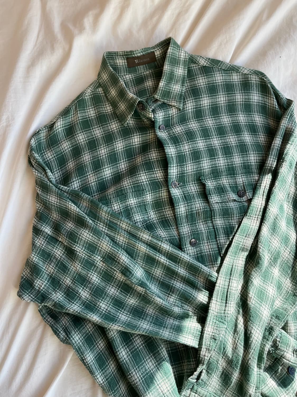 요지야마모토 거즈 패턴 코튼 셔츠 상품이미지7