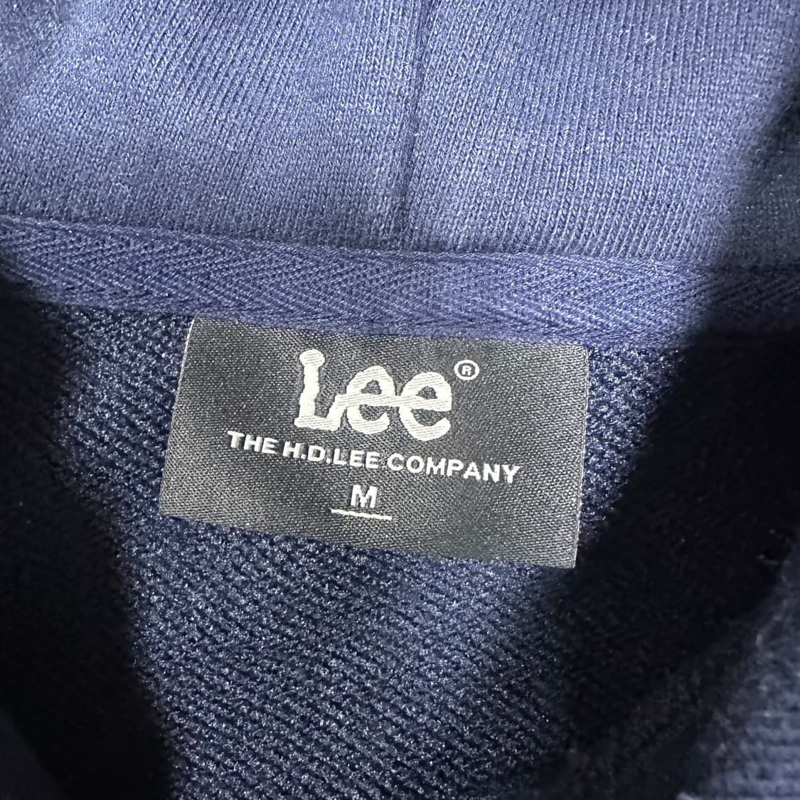 ✨ (바배) LEE 리 빅로고 네이비 후드티  상품이미지3