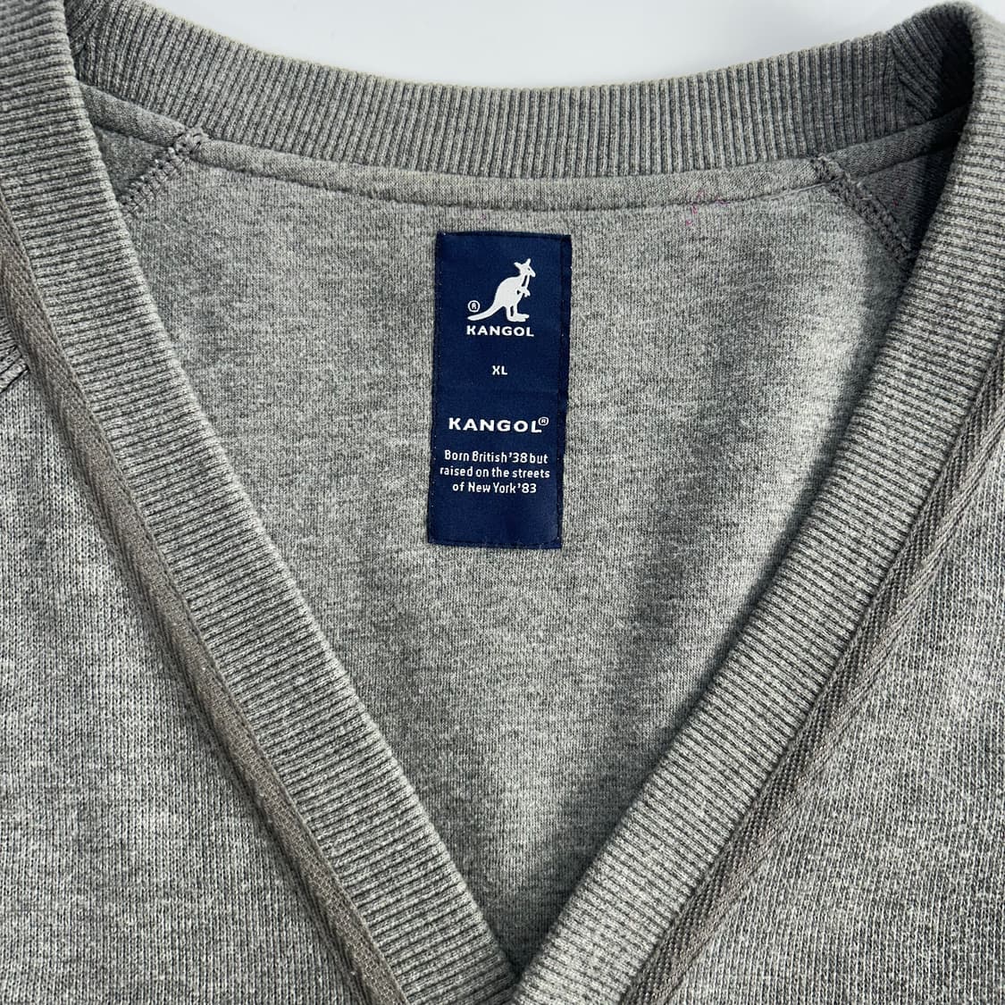 kangol 캉골 그레이 포켓포인트 브이넥 가디건 상품이미지6