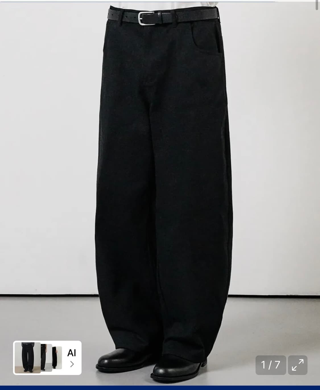 [XL] 후러브스아트 커브드 와이드 데님 상품이미지1