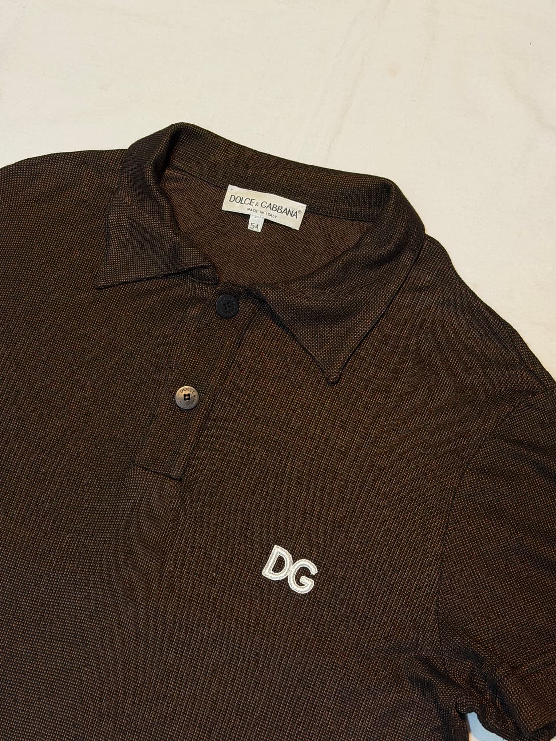 00s 돌체앤가바나 아카이브 DG 반팔 카라티 브라운 상품이미지2