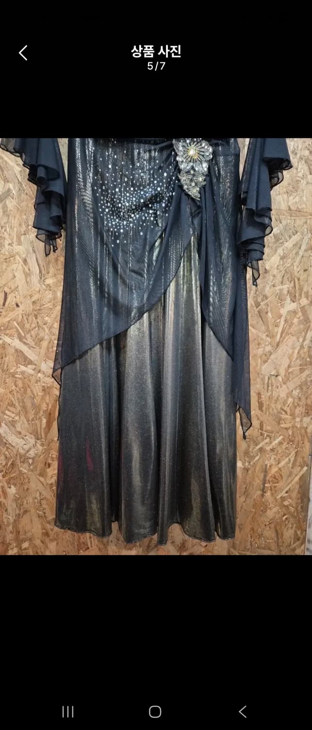 메탈릭 블랙 롱 드레스 / 연주회 댄스복 무대의상 상품이미지6