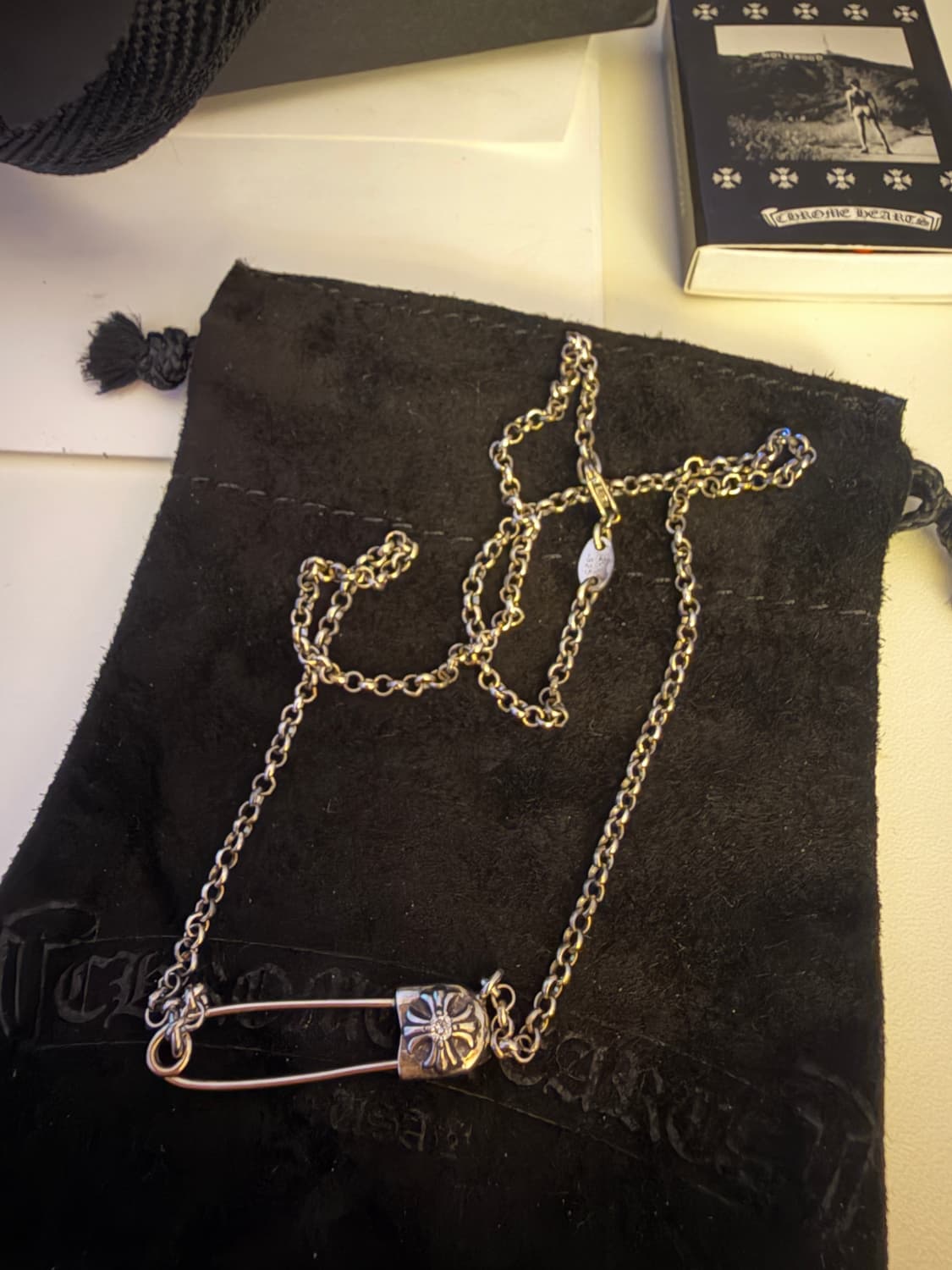 크롬하츠 세이프티핀 1p 일체형 목걸이 18인치 상품이미지2