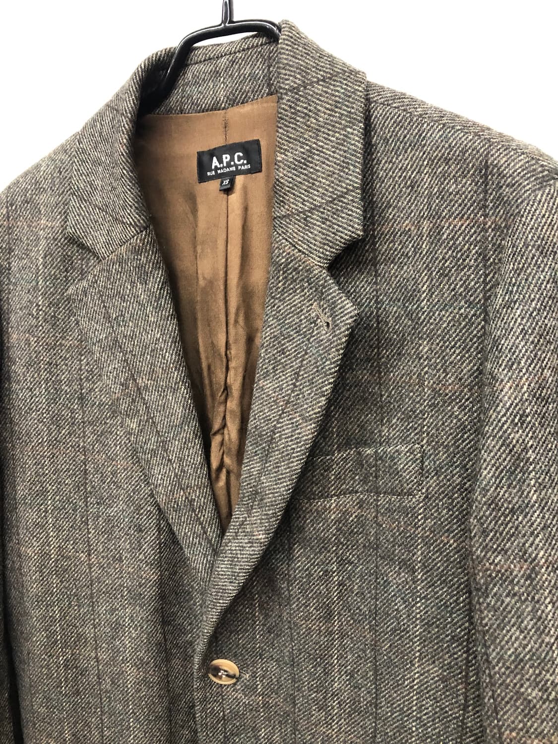 아페쎄 A.P.C 헤링본 패턴 울 코트 XS(95) 상품이미지2