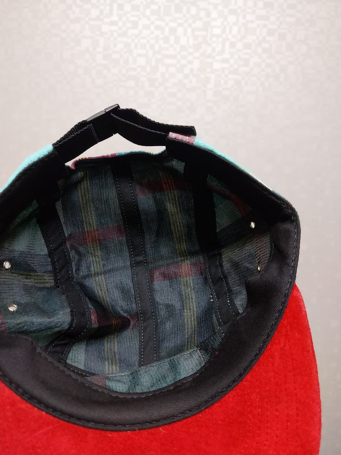 슈프림 체크 캠프캡 상품이미지5