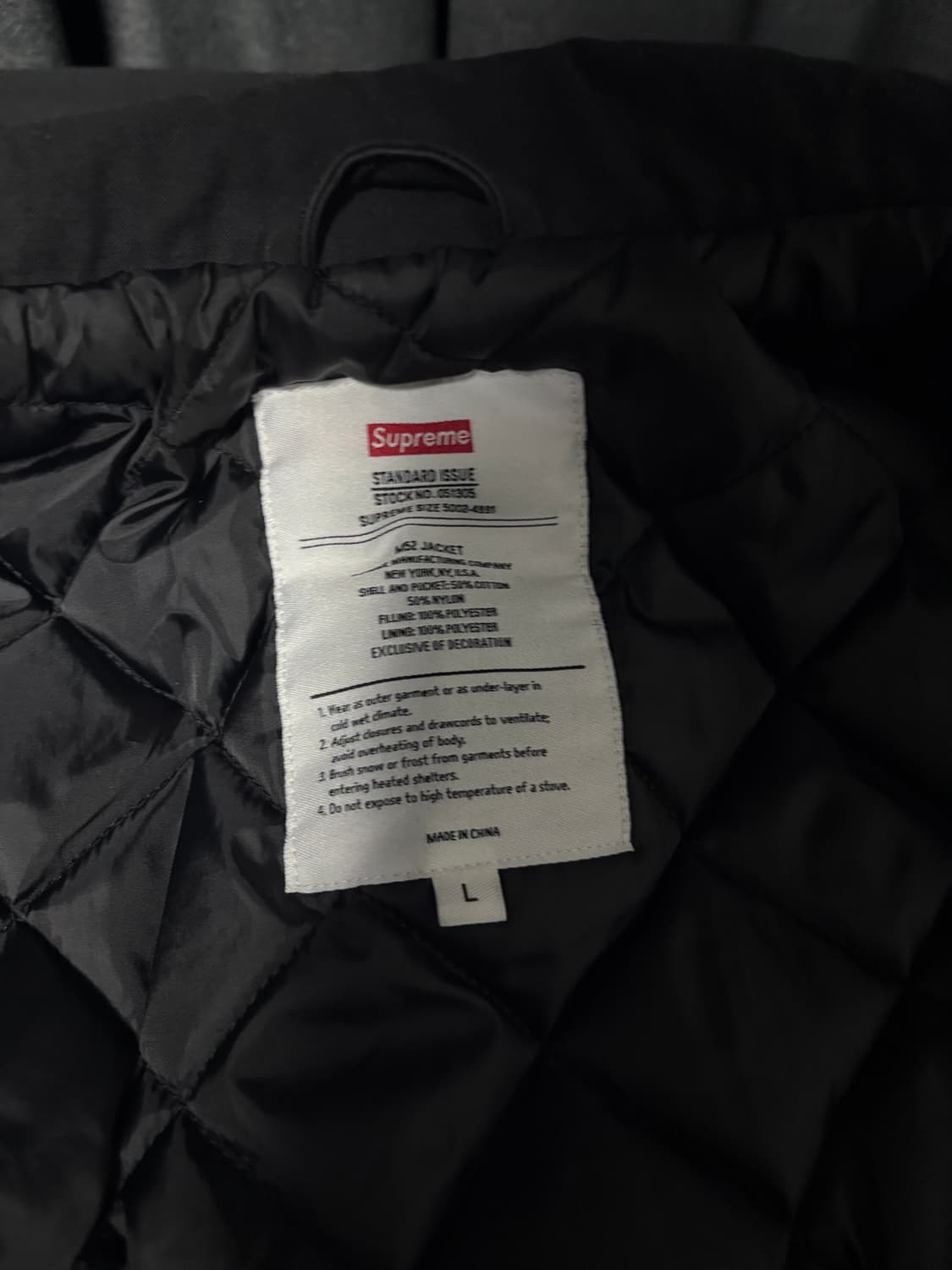 슈프림 aoi M52자켓 블랙 상품이미지3