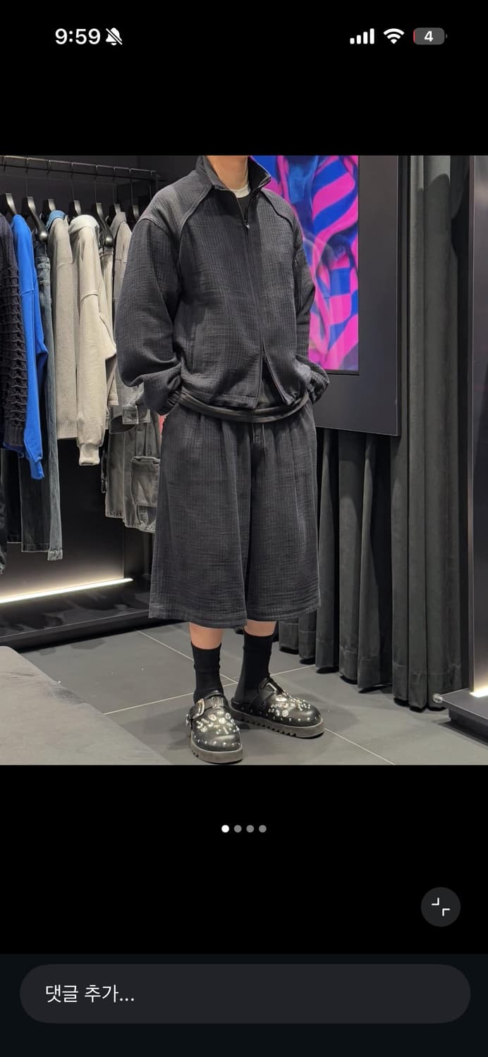 준지 블렌디드 코튼 스트라이프 버뮤다 팬츠 46 상품이미지1