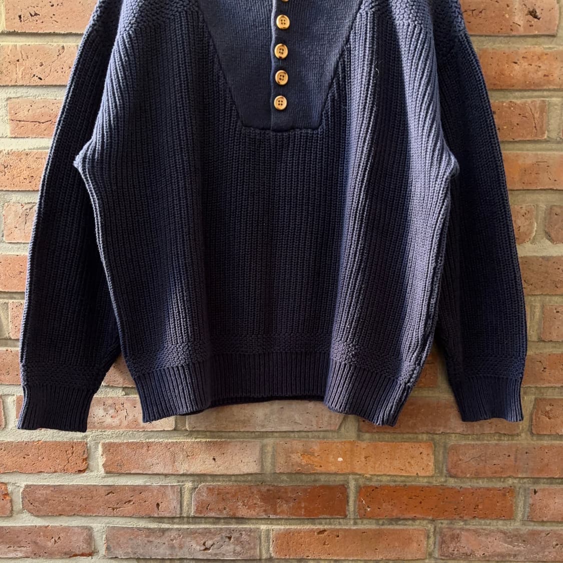 에디바우어 Eddie Bauer 하이넥 코튼 헨리 니트 스웨터 상품이미지3