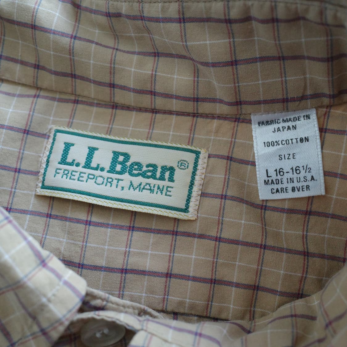 90s 엘엘빈 빈티지 MADE IN USA 체크 셔츠 커스텀핏 L 상품이미지5