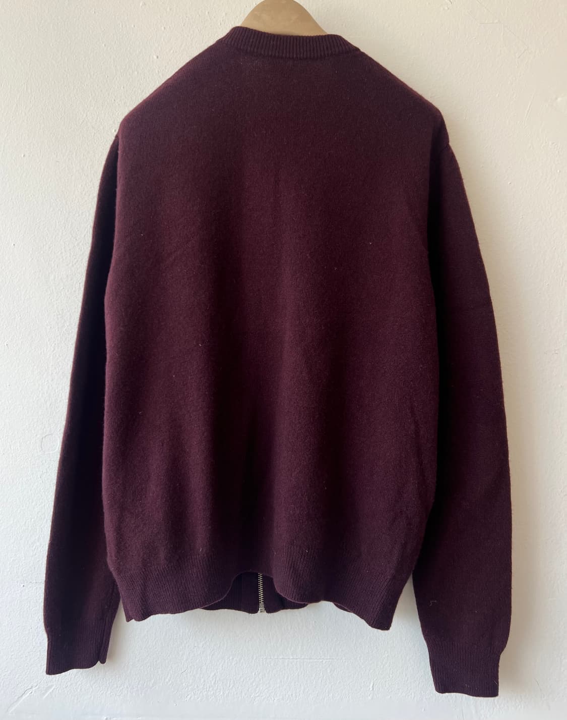코스 COS 남성 버건디와인 니트집업점퍼  상품이미지8