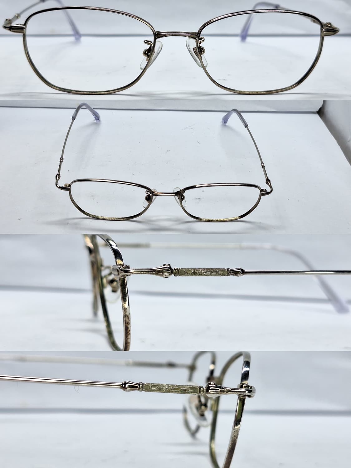 80s 빈티지 LANCEL 란셀 클래식 타원형 안경테 50mm/일본 수입 상품이미지9