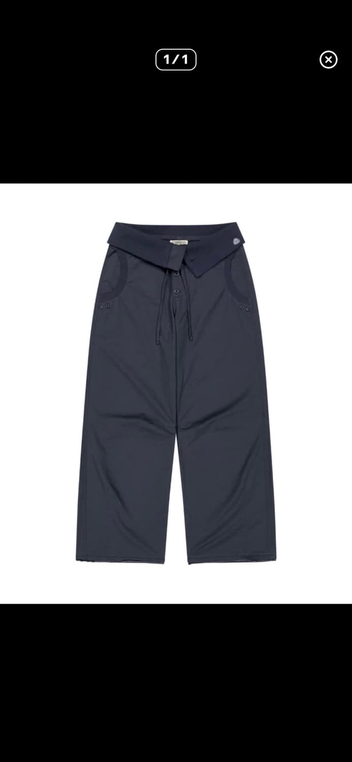 구해요))) 코이세이오 플로우 폴드 팬츠 네이비 1사이즈 상품이미지1