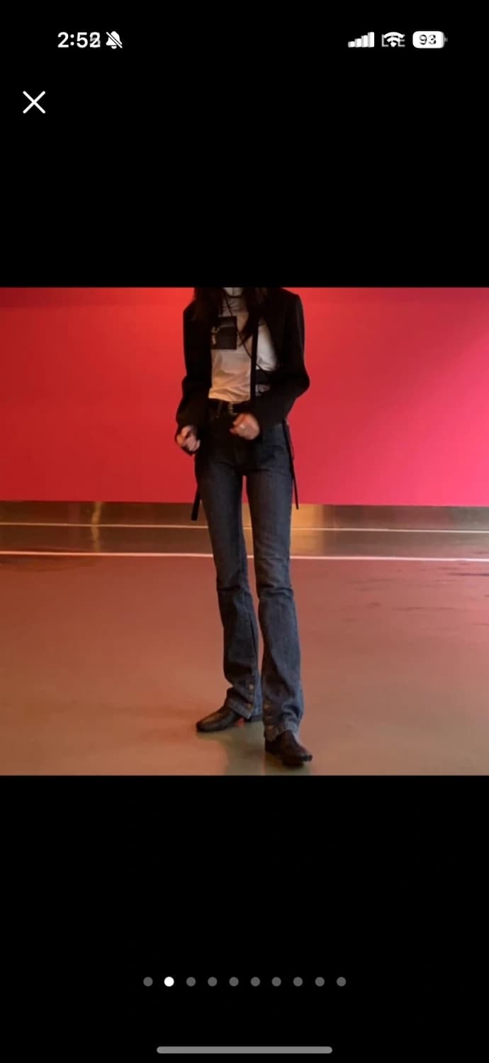 더오픈프로덕트 WASHED NAVY SKINY JEANS, NAVY 상품이미지4