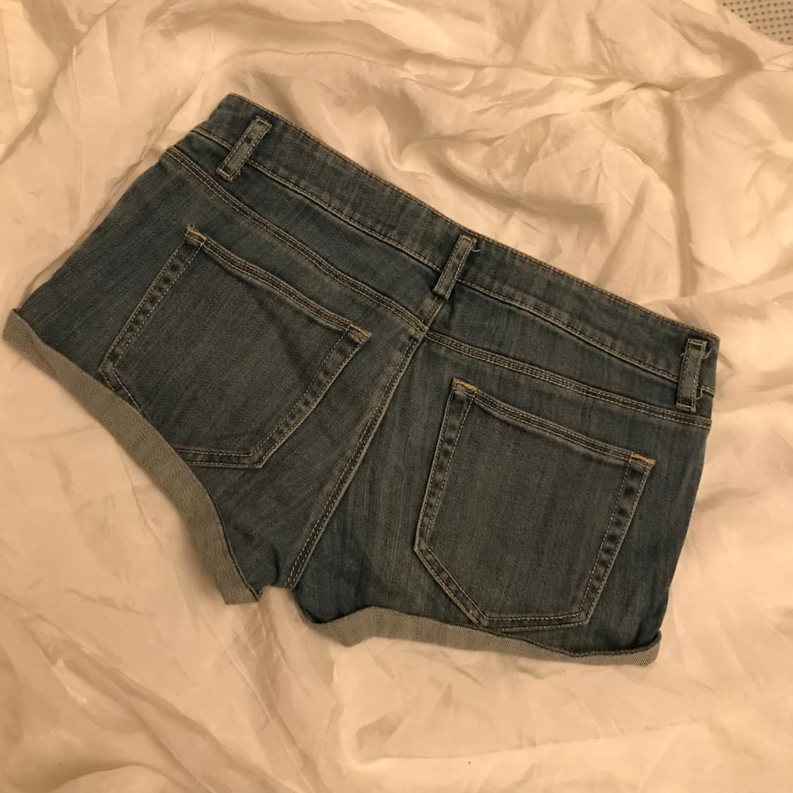 Vintage 와투케 데님 갸루 로우 핫팬츠 상품이미지4