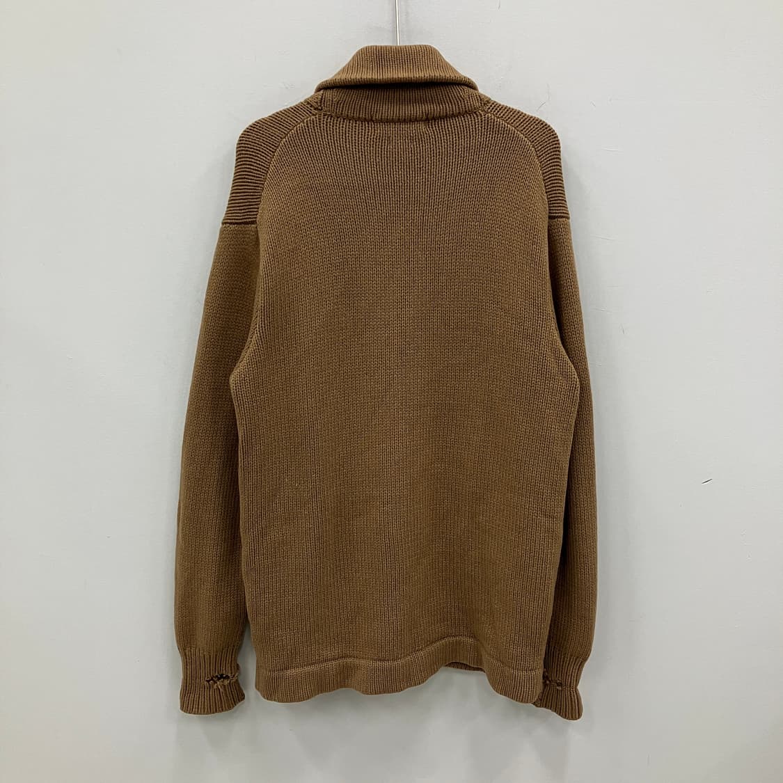 폴로 랄프로렌 브라운 램스울 숄카라 가디건 90 상품이미지2