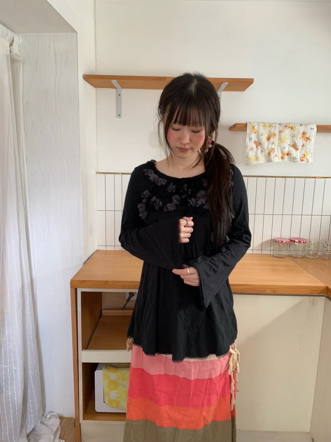 flower sleeve.. top 상품이미지4