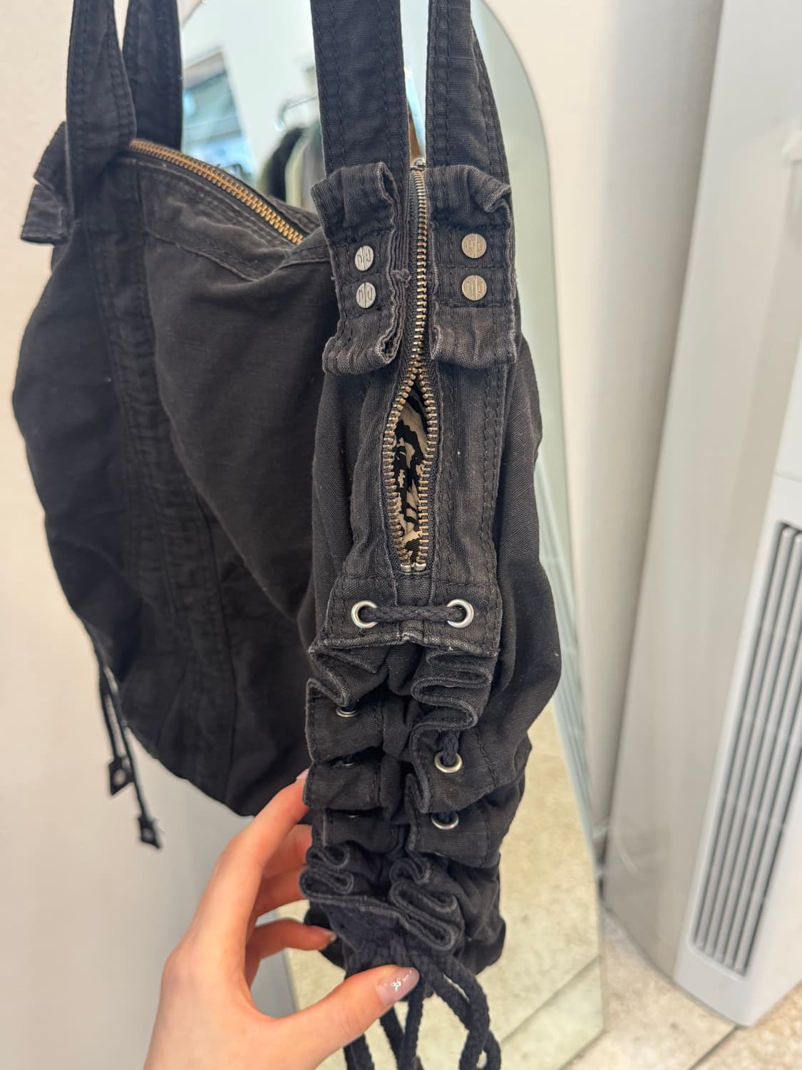 Diesel black cotton shoulder bag   상품이미지3