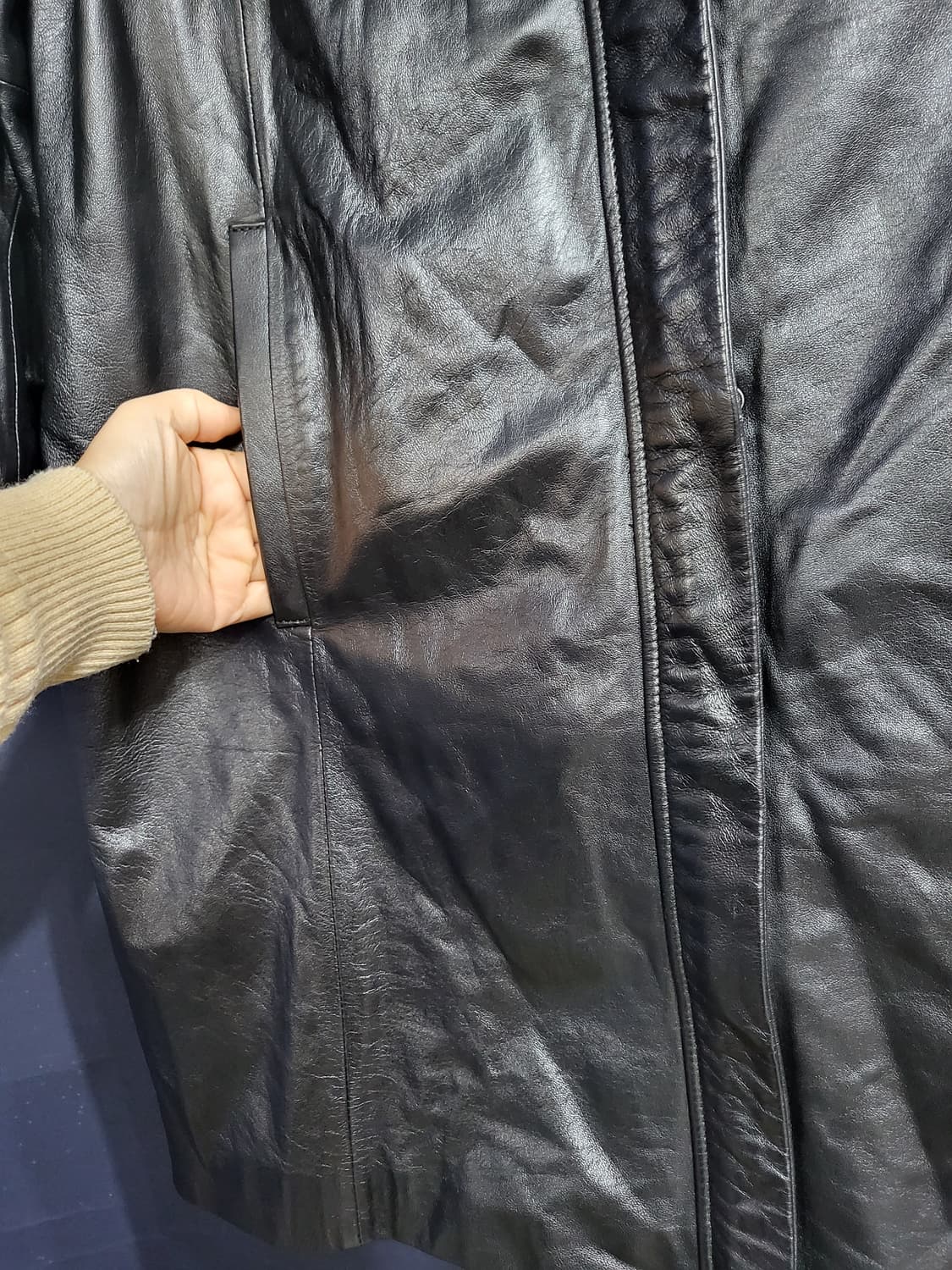 양가죽 하프 9부 자켓 상품이미지4