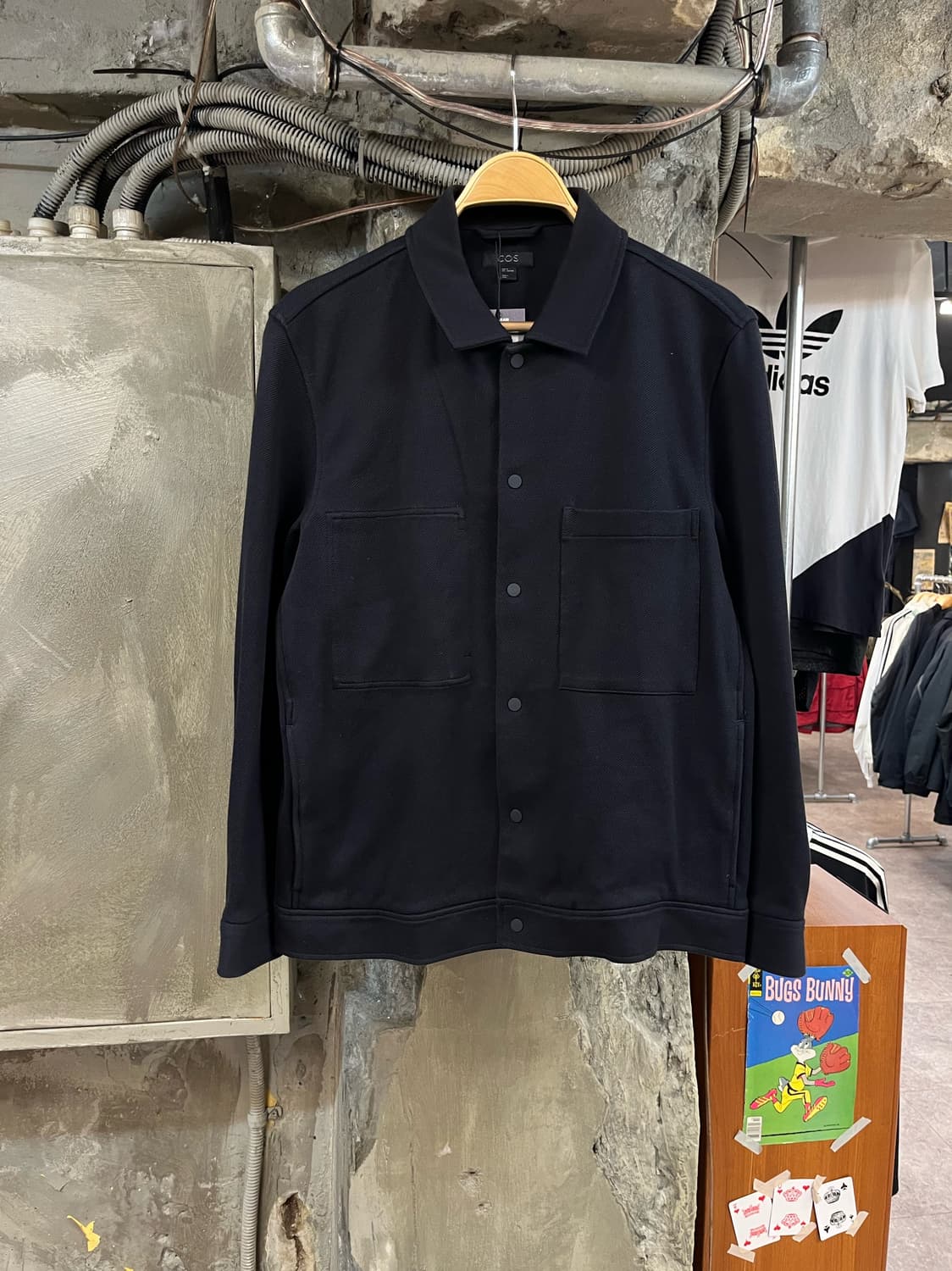 코스 카라 버튼 자켓 네이비 M #csz2317 상품이미지1