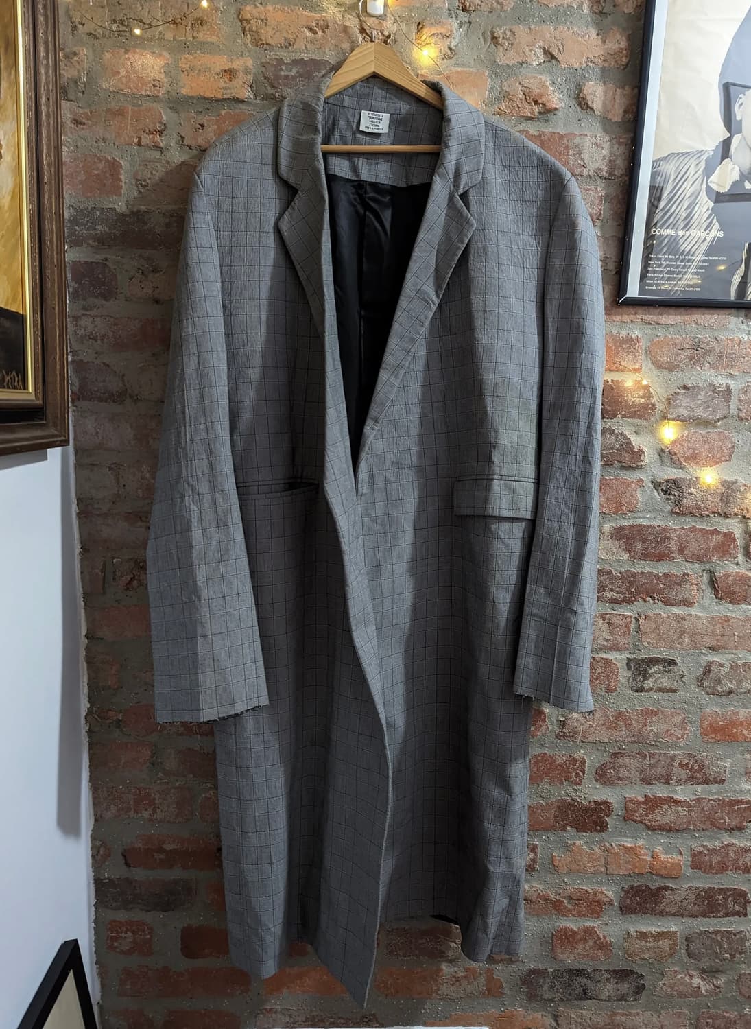 베트멍 15ss Prins de Galles 체크 코트 XS 상품이미지3