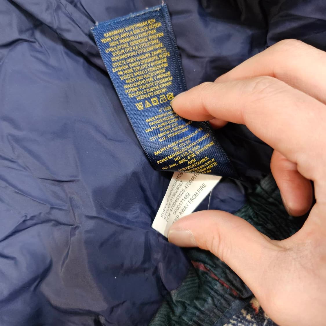 폴로랄프로렌 시그니쳐 타탄체크 덕다운 후드 패딩 상품이미지10