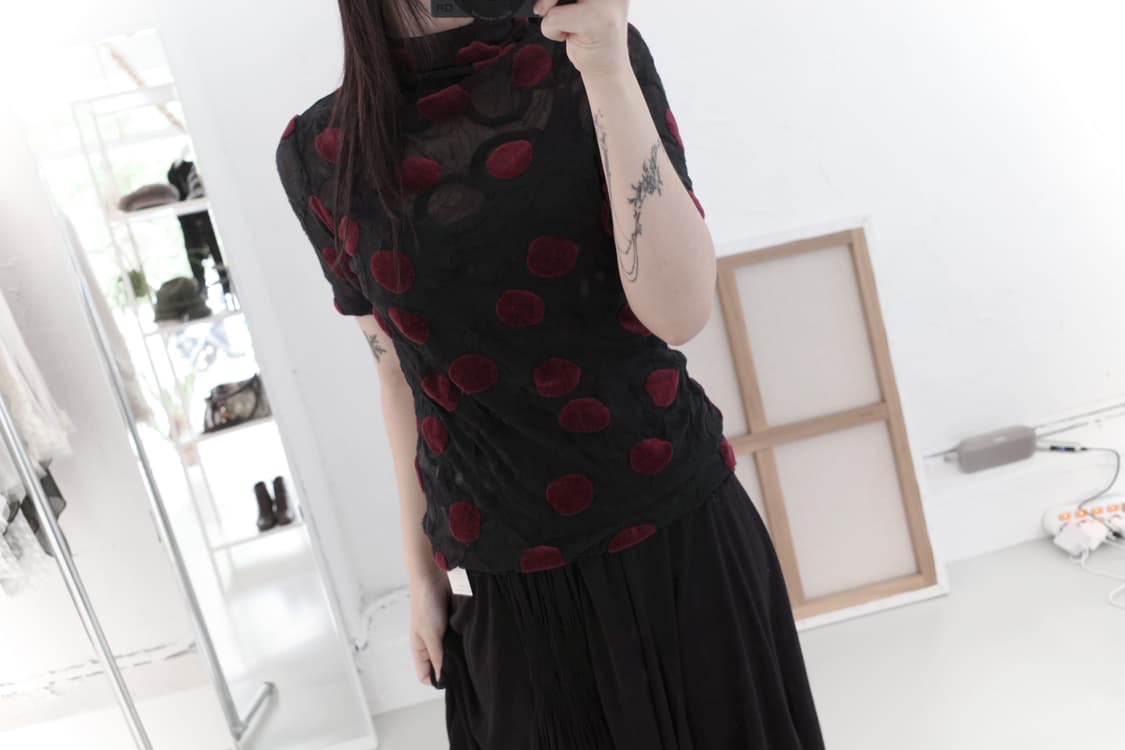 hiroko koshino) dot see-through half T 상품이미지4