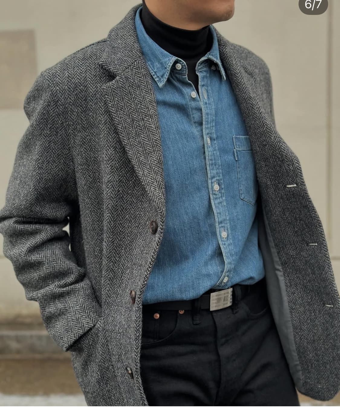 나이젤카본 해리스트위드 헤링본 블레이저 50(105) 상품이미지10