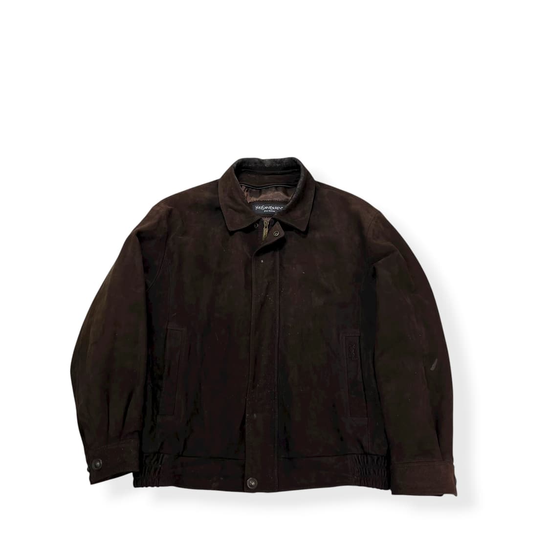 100 입생로랑 90s 스웨이드 블루종 자켓 상품이미지1