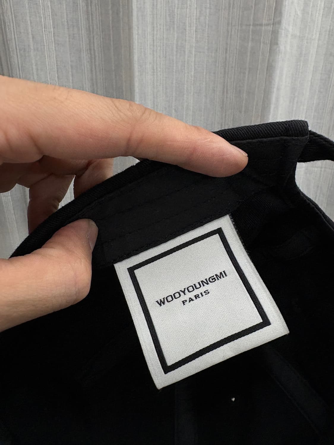 WOOYOOUNGMI 우영미 엠브로이드 블랙 볼캡 모자 상품이미지4