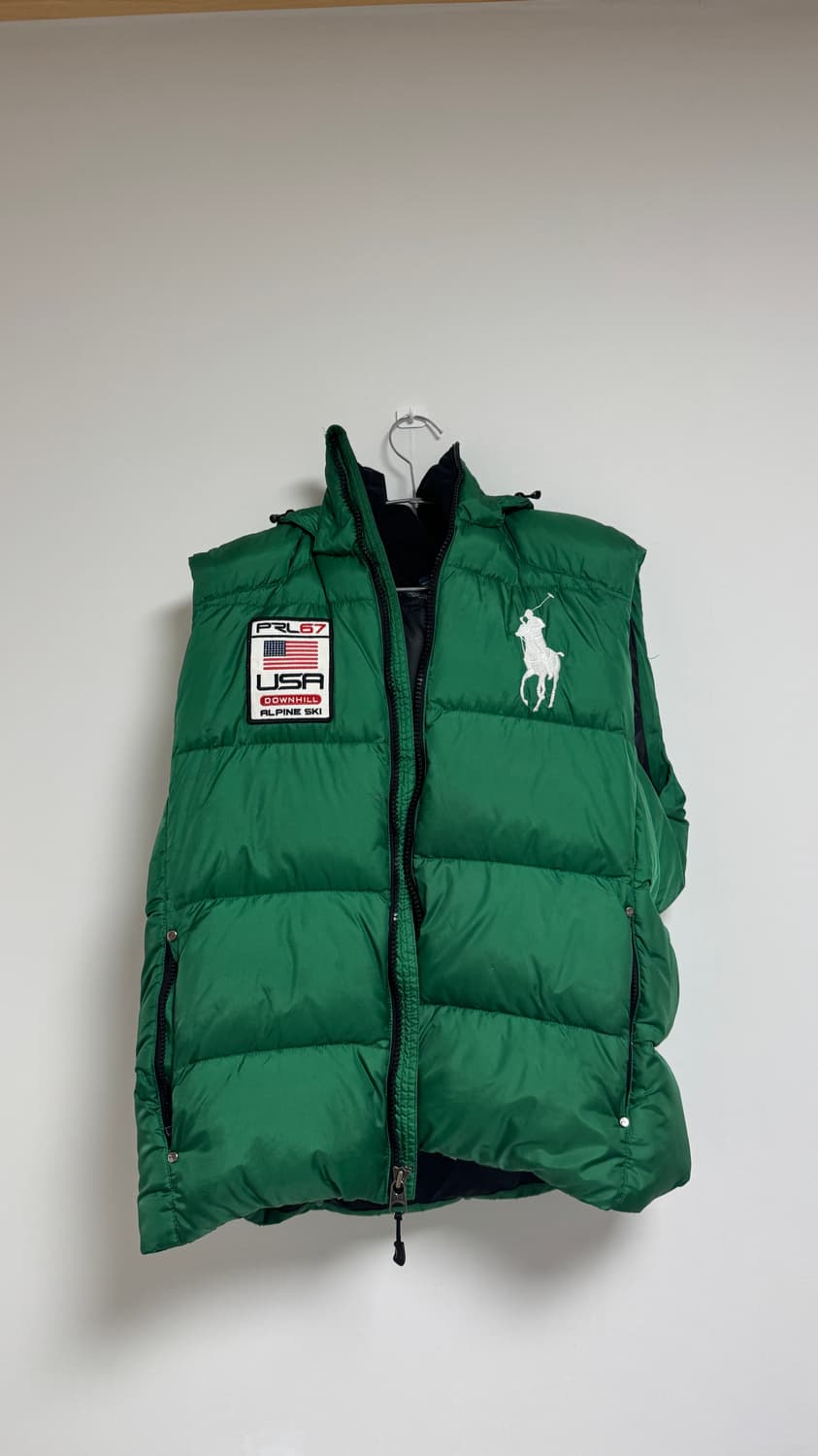 (L)폴로랄프로렌 빅포니 USA 덕다운 패딩 베스트 상품이미지1