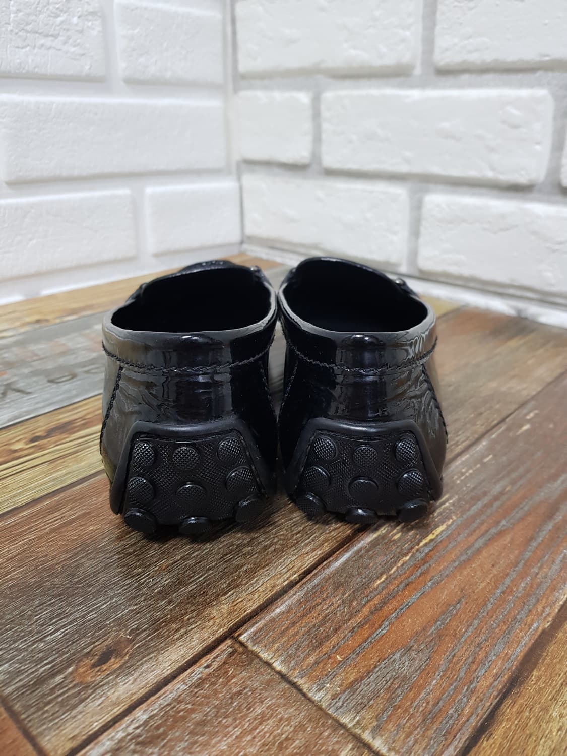 [37/240/정품] 루이비통 페이턴트 로퍼 블랙 드라이빙슈즈 상품이미지6