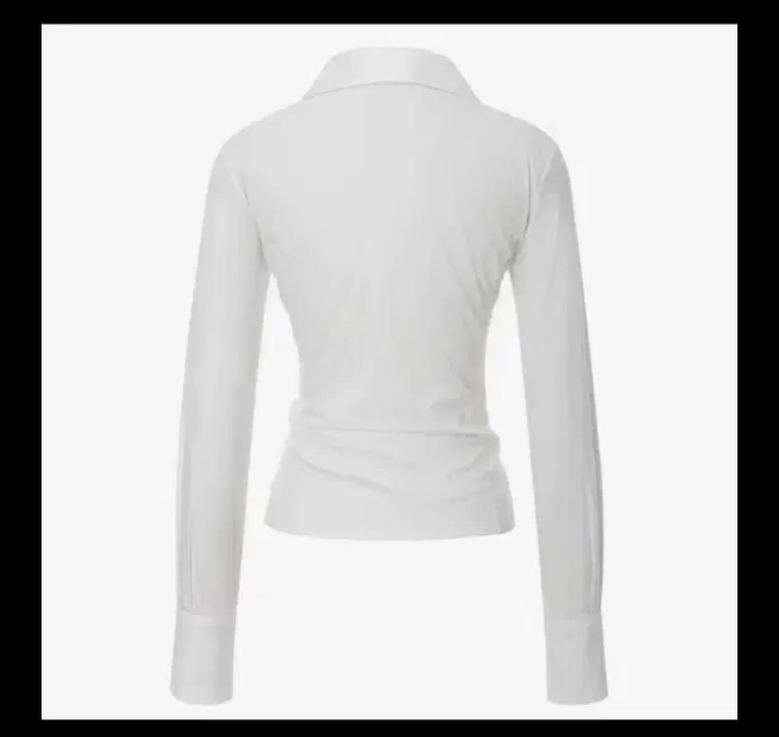 새상품) 카키포인트 집업셔츠 화이트 s 상품이미지4