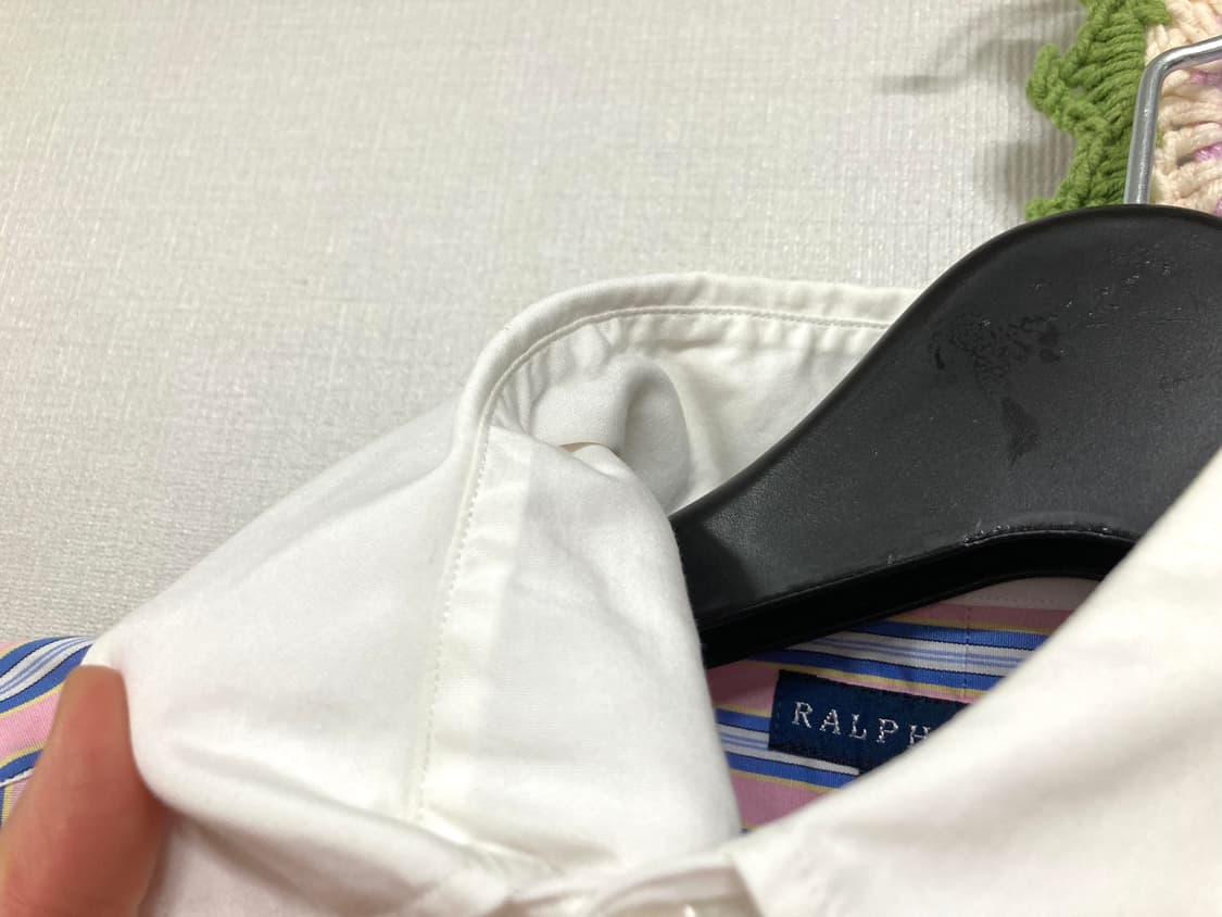 여성 폴로 랄프로렌 소매로고 배색 스트라이프 셔츠 _ 핑크 상품이미지7