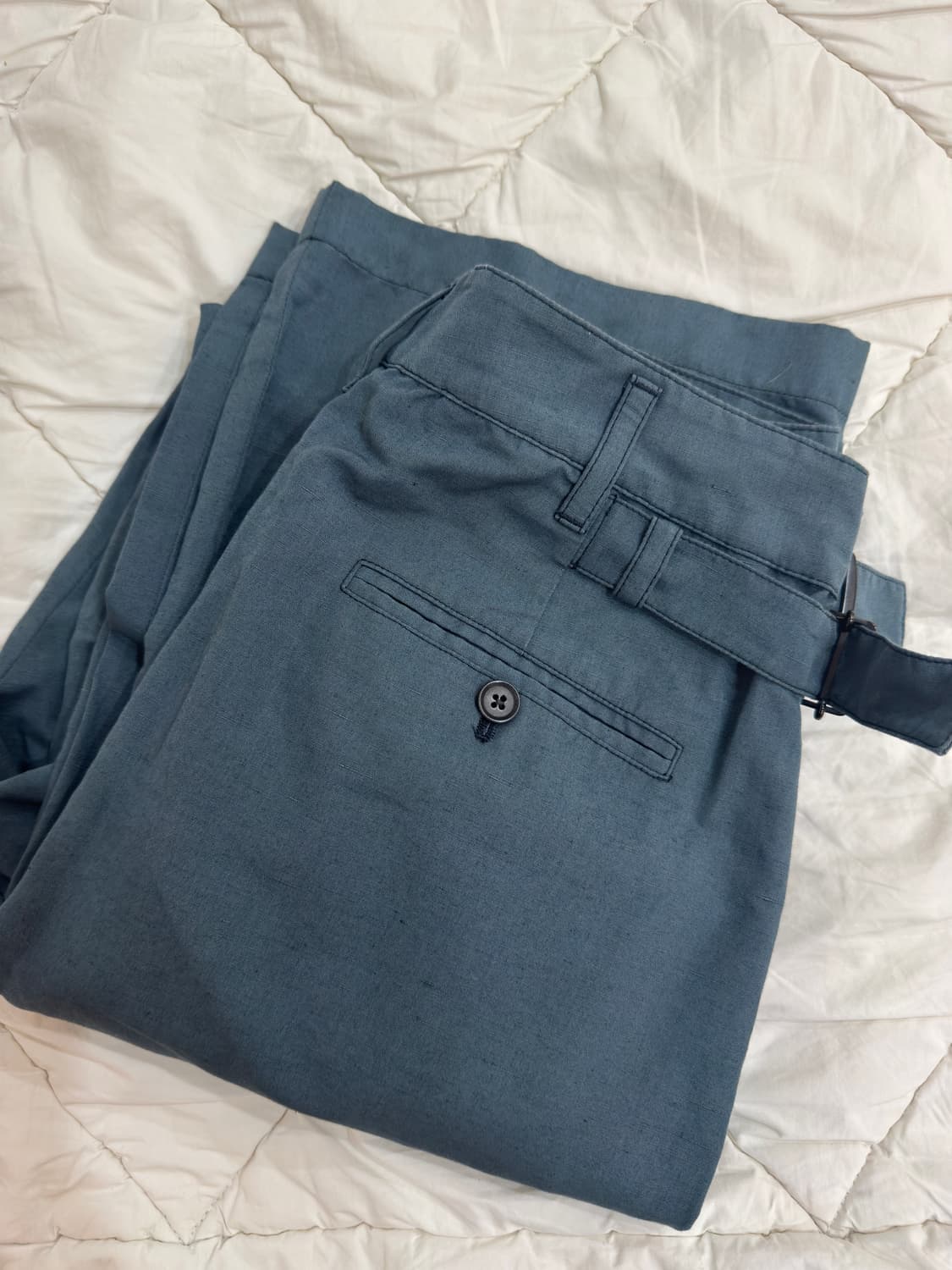 르메르 플리츠 스트레이트 팬츠 로열블루 34사이즈 상품이미지8