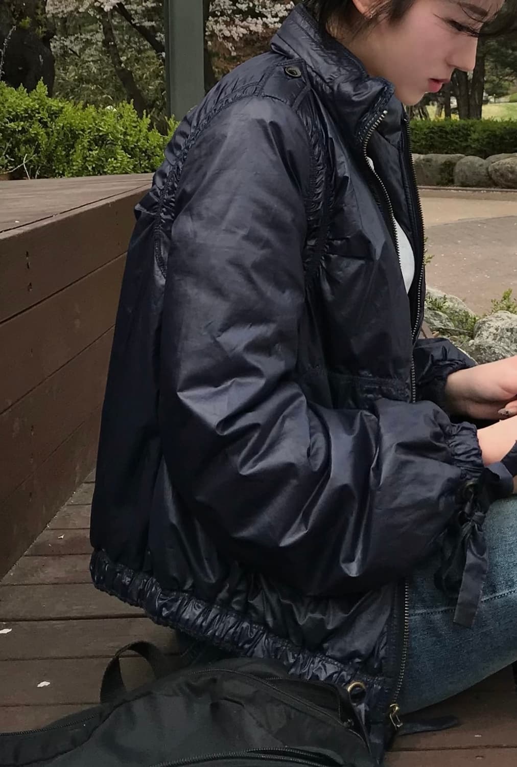 모스키노 패디드 자켓 네이비 상품이미지1