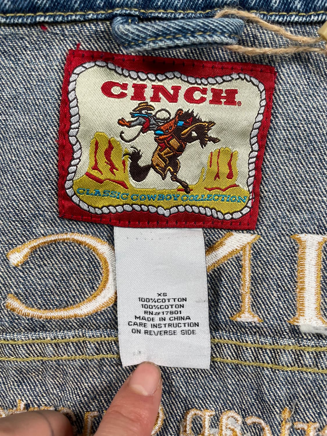 빈티지 패치워크 데님 트러커 자켓 상품이미지8