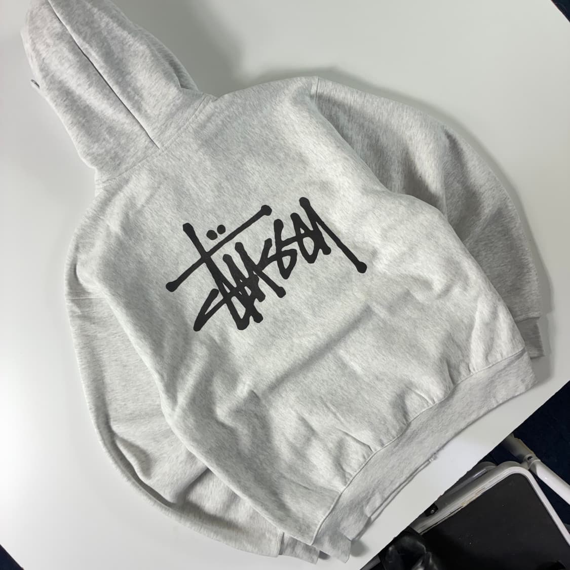 Stussy 스투시 멜람지 그레이 스탁 후드집업 상품이미지3