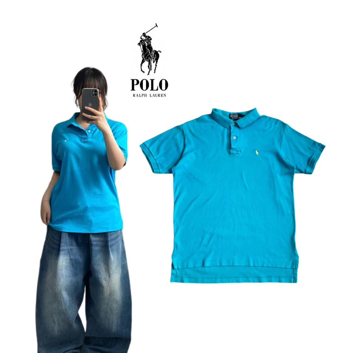 폴로 포니 PK 카라 반팔 티셔츠 민트 상품이미지1
