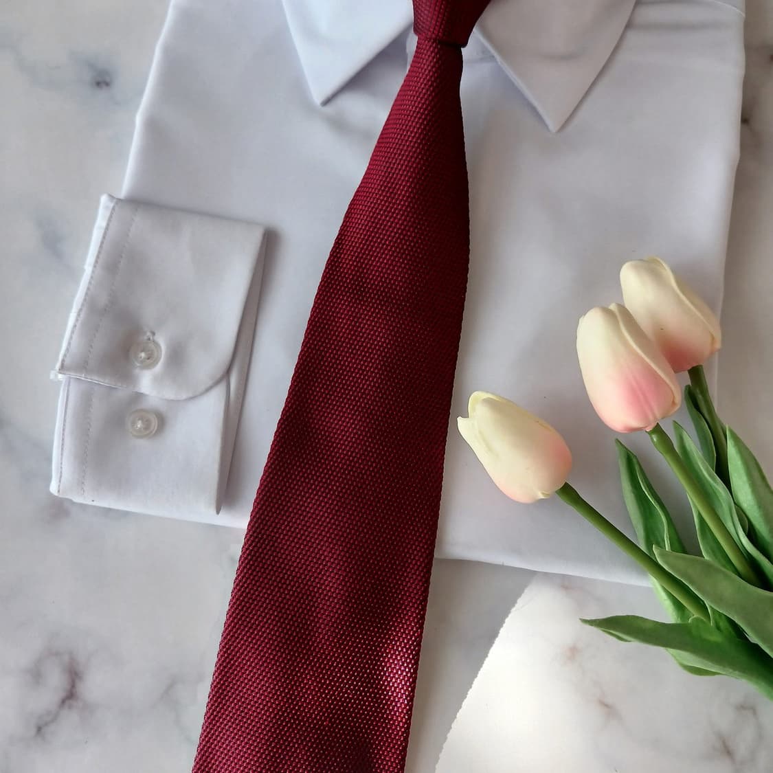 겐조 실크 와인톤레드 텍스처 넥타이 8.6cm A+등급 A19216
 상품이미지5