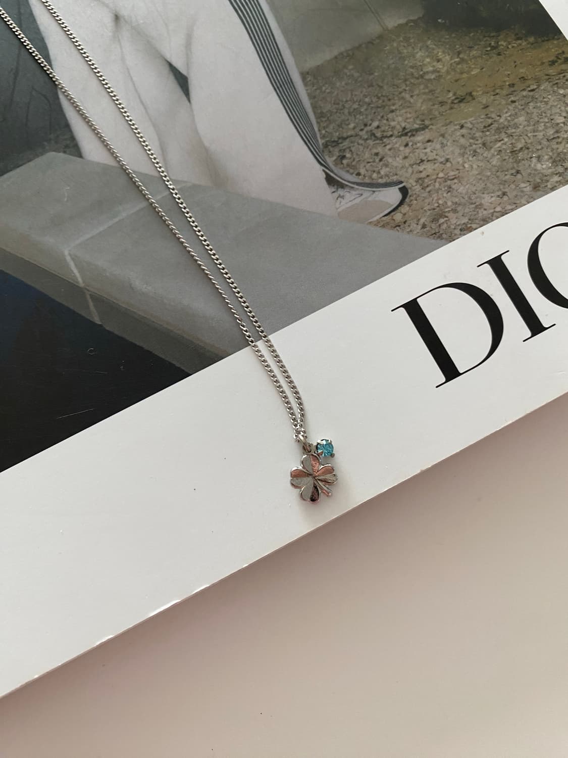 클로버 스톤 빈티지 목걸이  상품이미지1