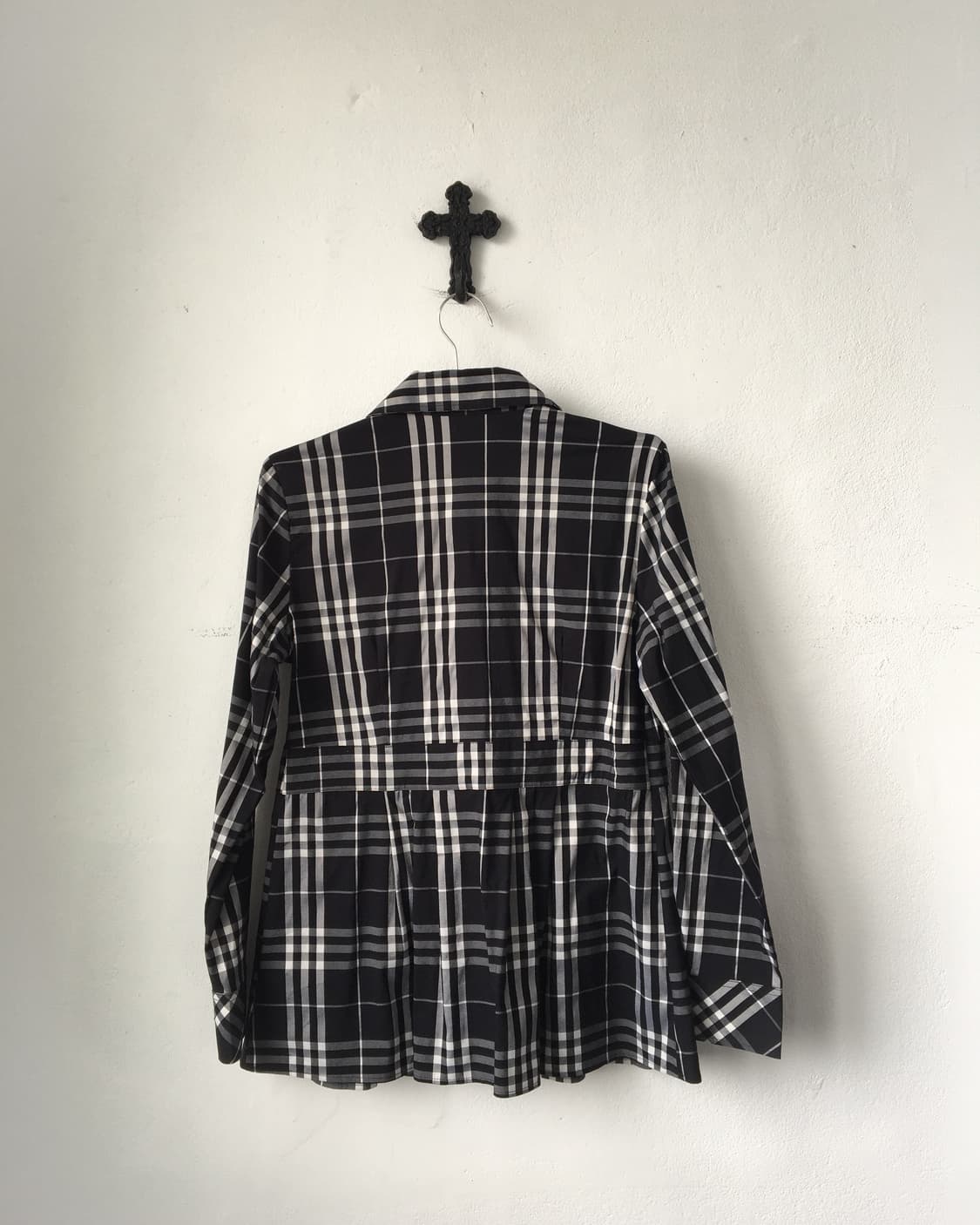 Naracamicie check patter frill shirt 상품이미지3