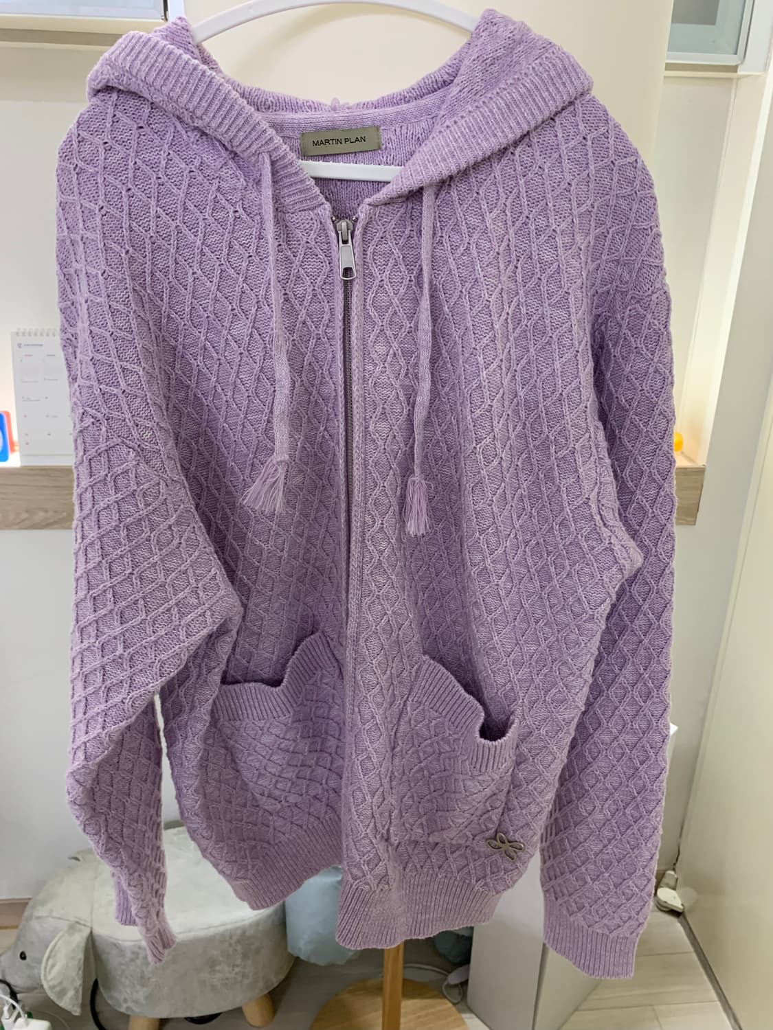 마틴플랜 후드 니트 집업 상품이미지3