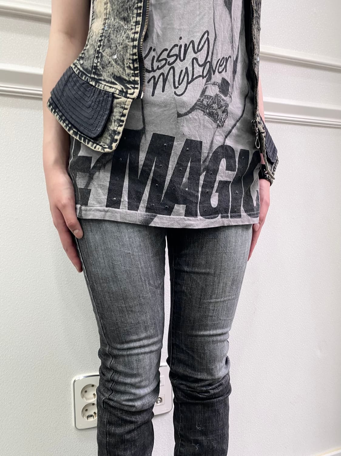Y2K Mood Cubic Grey Pants 상품이미지7