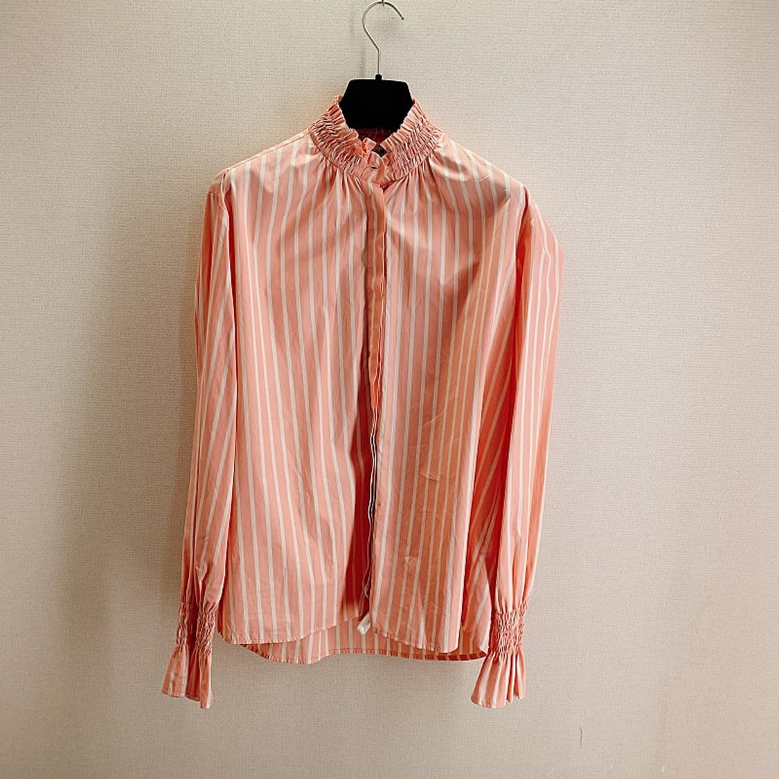 MSGM 여성 연핑크 스트라이프 셔츠 상품이미지1