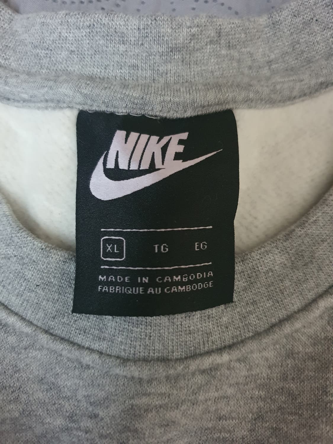 나이키 Nike 기모 맨투맨 스웻 셔츠 그레이 XL (새 제품) 상품이미지4