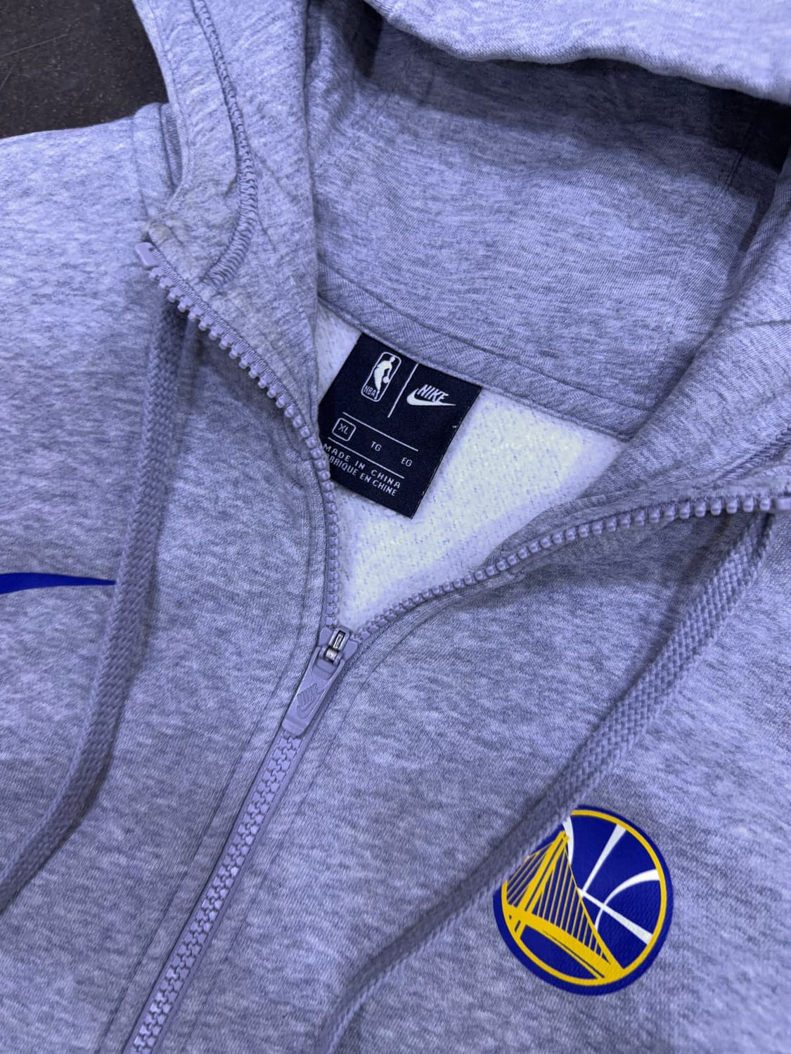 나이키 NBA 골든스테이트 워리어스 후드집업 후디 그레이 XL 상품이미지3