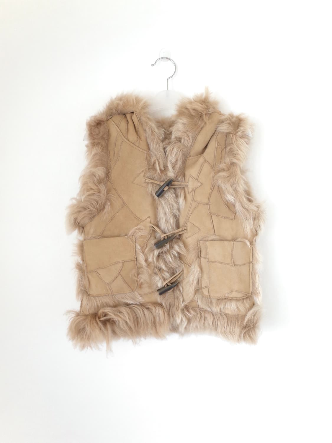 빈티지 퍼 후드 베스트 상품이미지2